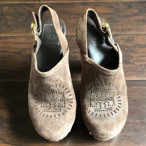 Tory Burch Suede Clogs